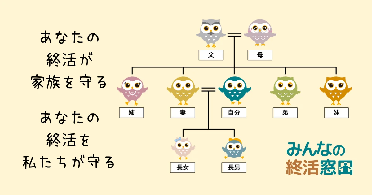 あなたの終活が家族を守る あなたの終活を私たちが守る